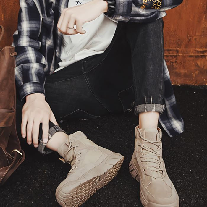 楽天市場】シューズ メンズ 靴 ワークブーツ スエード ハイカット