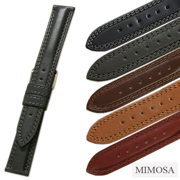 楽天市場】時計ベルト MIMOSA ミモザ AT カーフ 牛革 本革 16mm 17mm