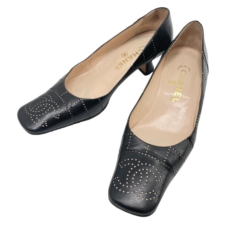 楽天市場】美品 CHANEL シャネル レザー パンプス ココマーク ブランド