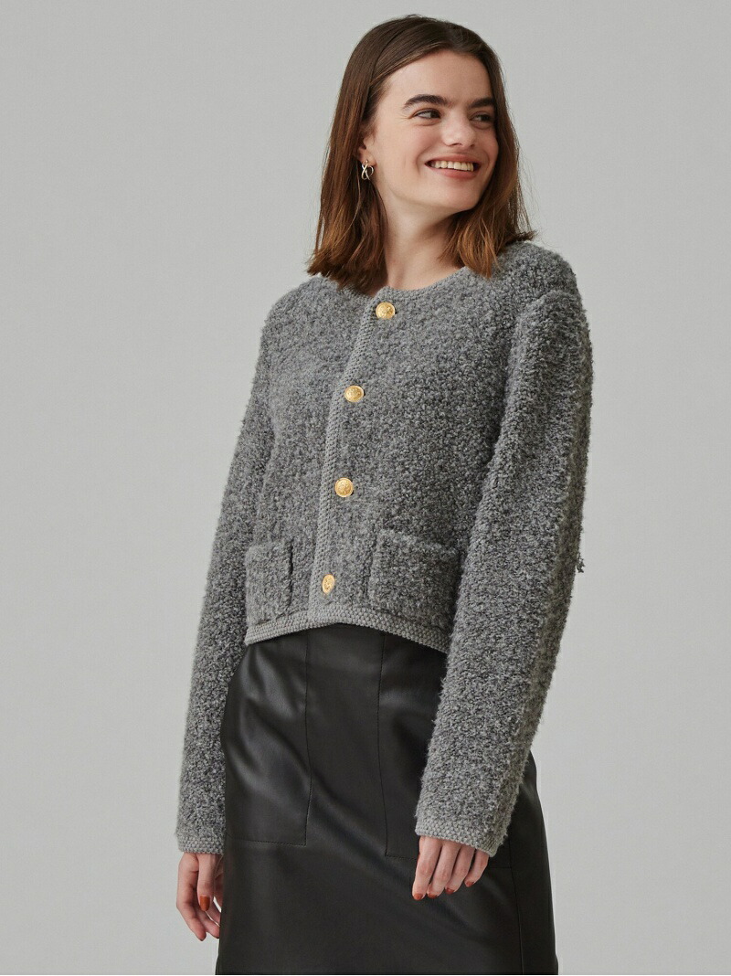 楽天市場】【SALE／40%OFF】ムートン クルーネックカーディガン