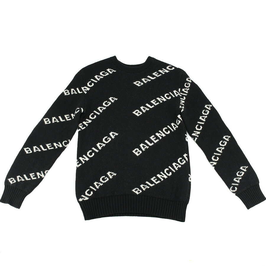 楽天市場】バレンシアガ BALENCIAGA 総柄ロゴ ニット セーター クルー