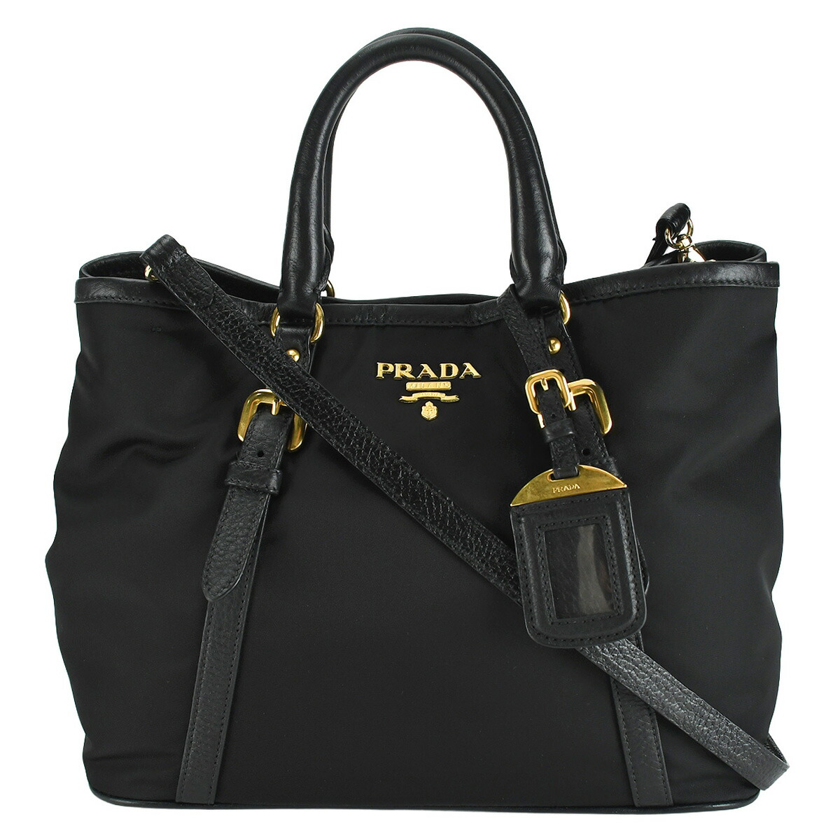 楽天市場】プラダ PRADA 2way トートバッグ ショルダーバッグ ロゴ金具