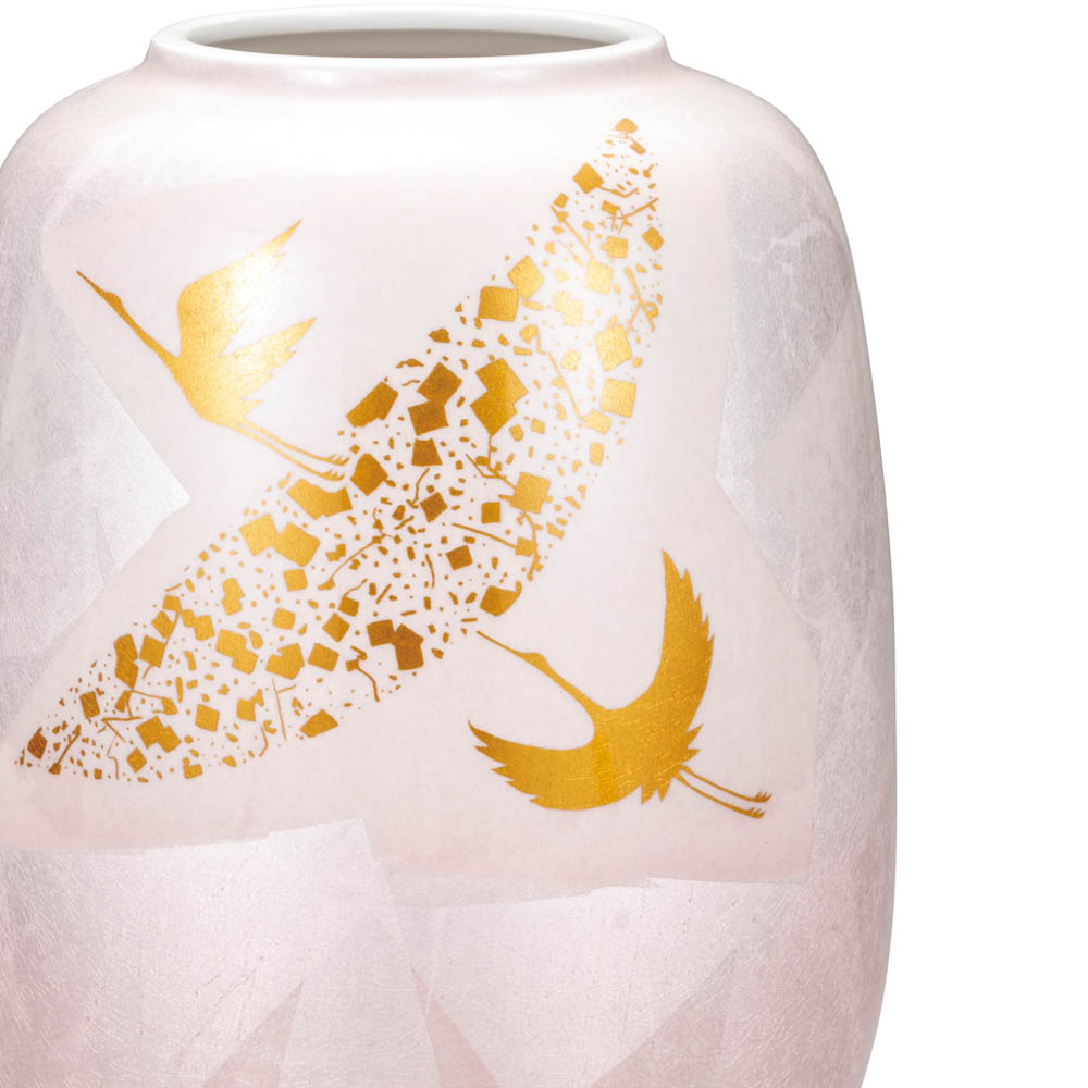 九谷焼】雅彩 谷敷正人 花器 花瓶 伝統工芸 石川 箱なし 松 めでた柄