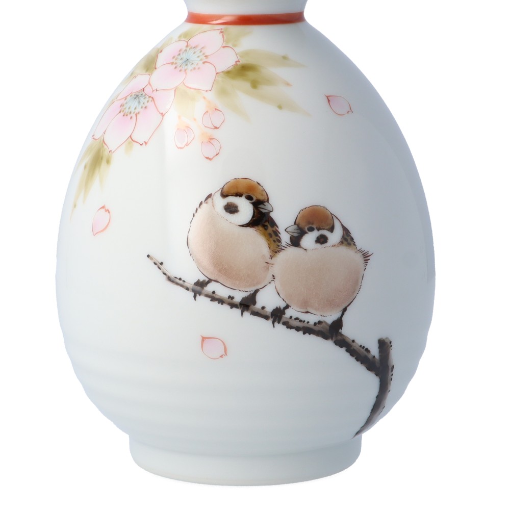 楽天市場】九谷焼 一輪生（口花型）桜二雀図/中村陶志人＜送料無料