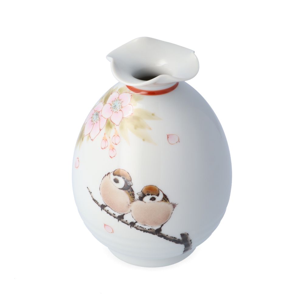 楽天市場】九谷焼 一輪生（口花型）桜二雀図/中村陶志人＜送料無料