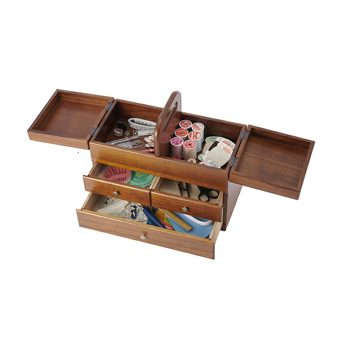 楽天市場】木製ソーイングボックス17-701（裁縫箱）（日本製