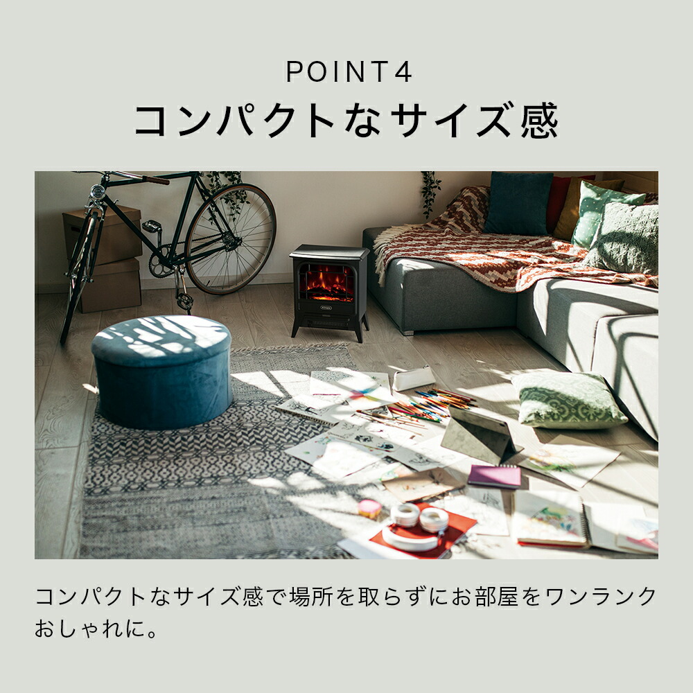 楽天市場】電気ストーブ セラミックヒーター 薪ストーブ 小型 速暖