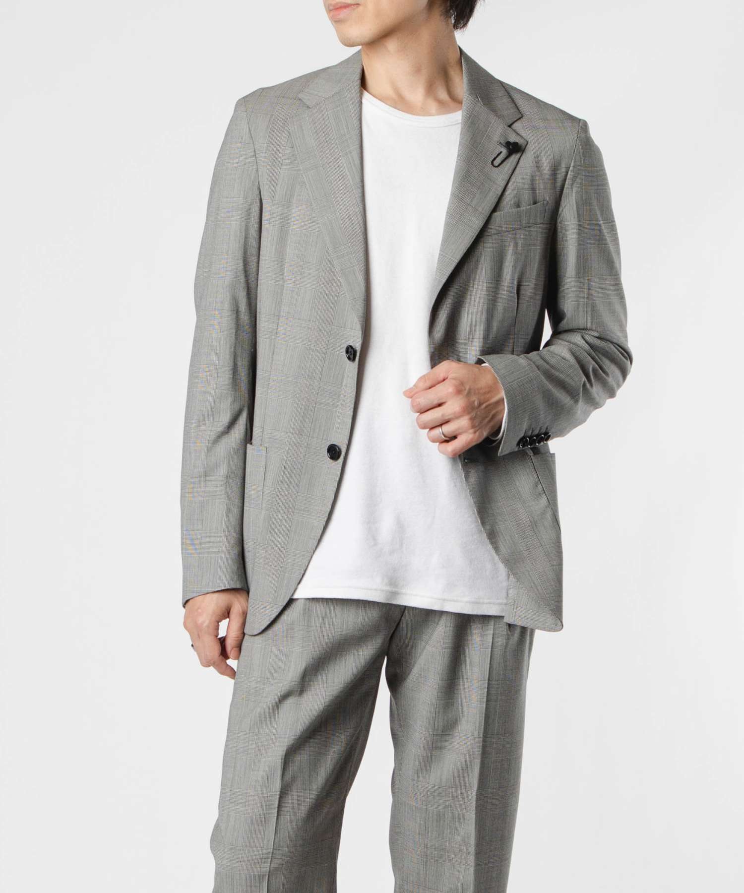 楽天市場】ラルディーニ LARDINI サマーウール グレンチェック スーツ