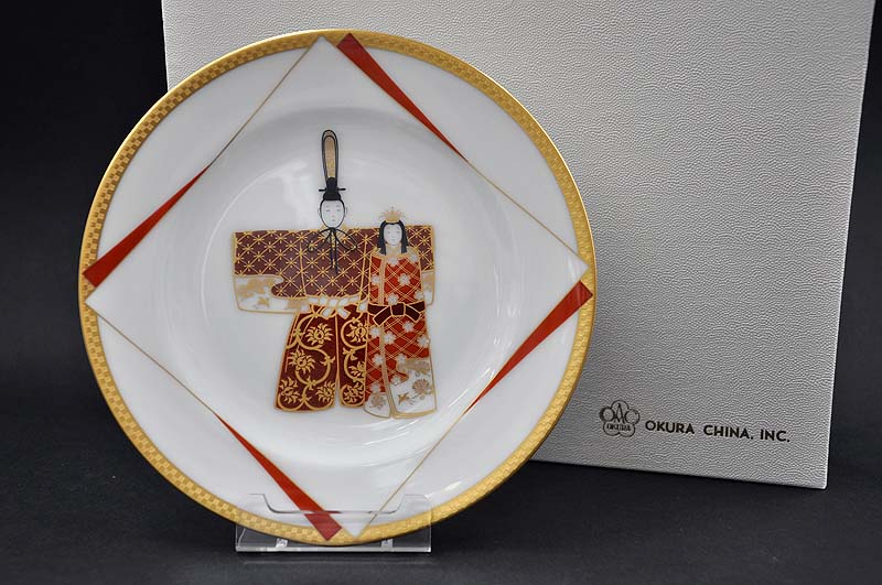 大倉陶園 飾り皿 桃の節句 ノリタケの食器で うふふ…:【大倉陶園】ひな祭り 飾り皿