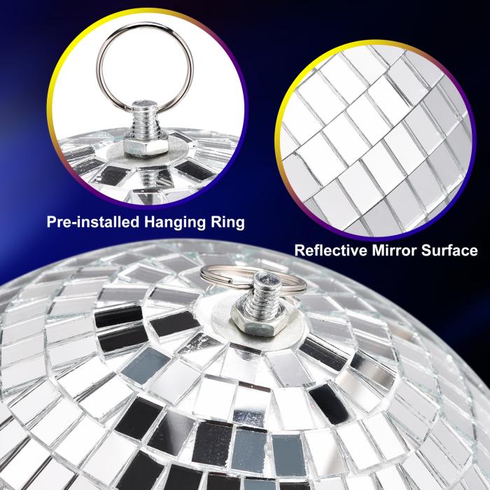 楽天市場】uxcell ミラーボール 10 cm 15 cm 20 cm 反射ボール 吊り