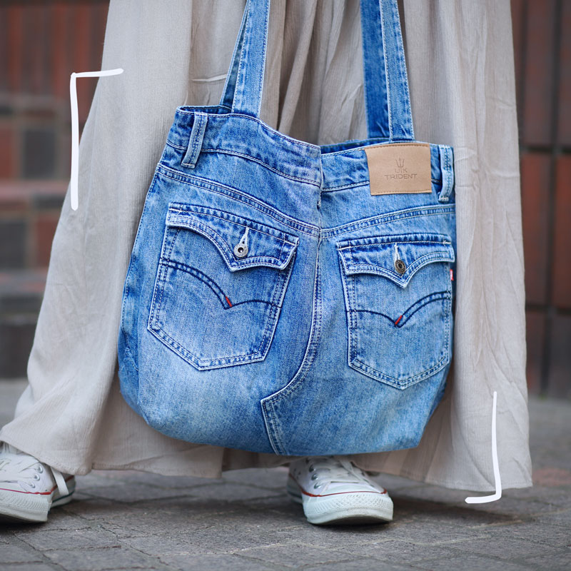 楽天市場】【公式】デニム トートバッグ UK Trident リメイク風 デニム