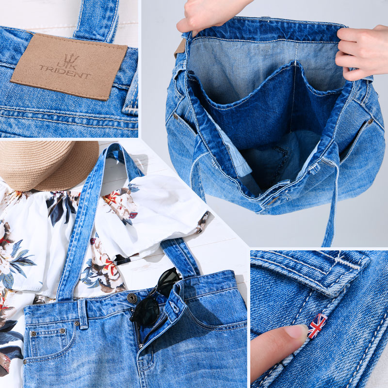 楽天市場】【公式】デニム トートバッグ UK Trident リメイク風 デニム