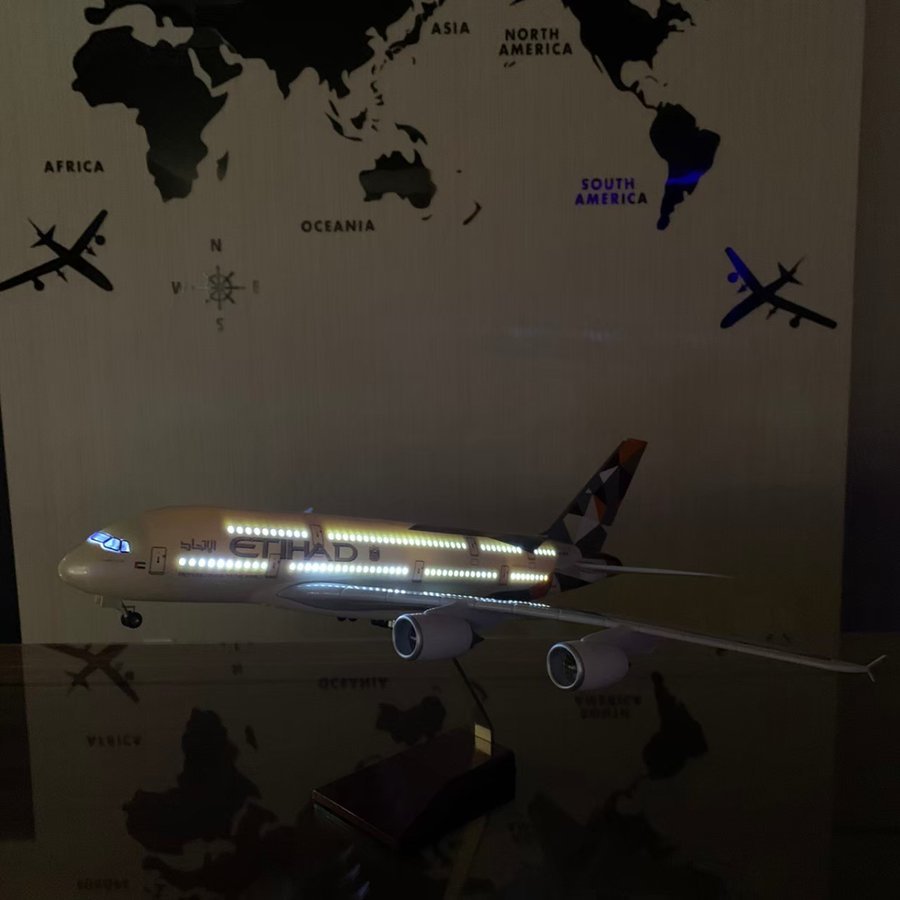 楽天市場】エディハドA380 模型飛行機 LEDライト ギア付き