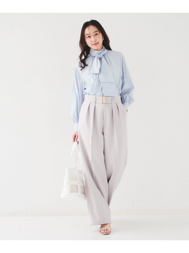 楽天市場】【SALE／40%OFF】【通勤】ボウタイ付スタンドネック