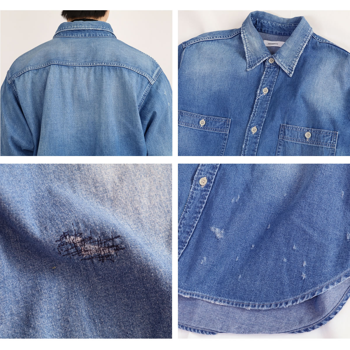 楽天市場】メンズシャツ ジョンブル Johnbull 8オンス ハードワーカー