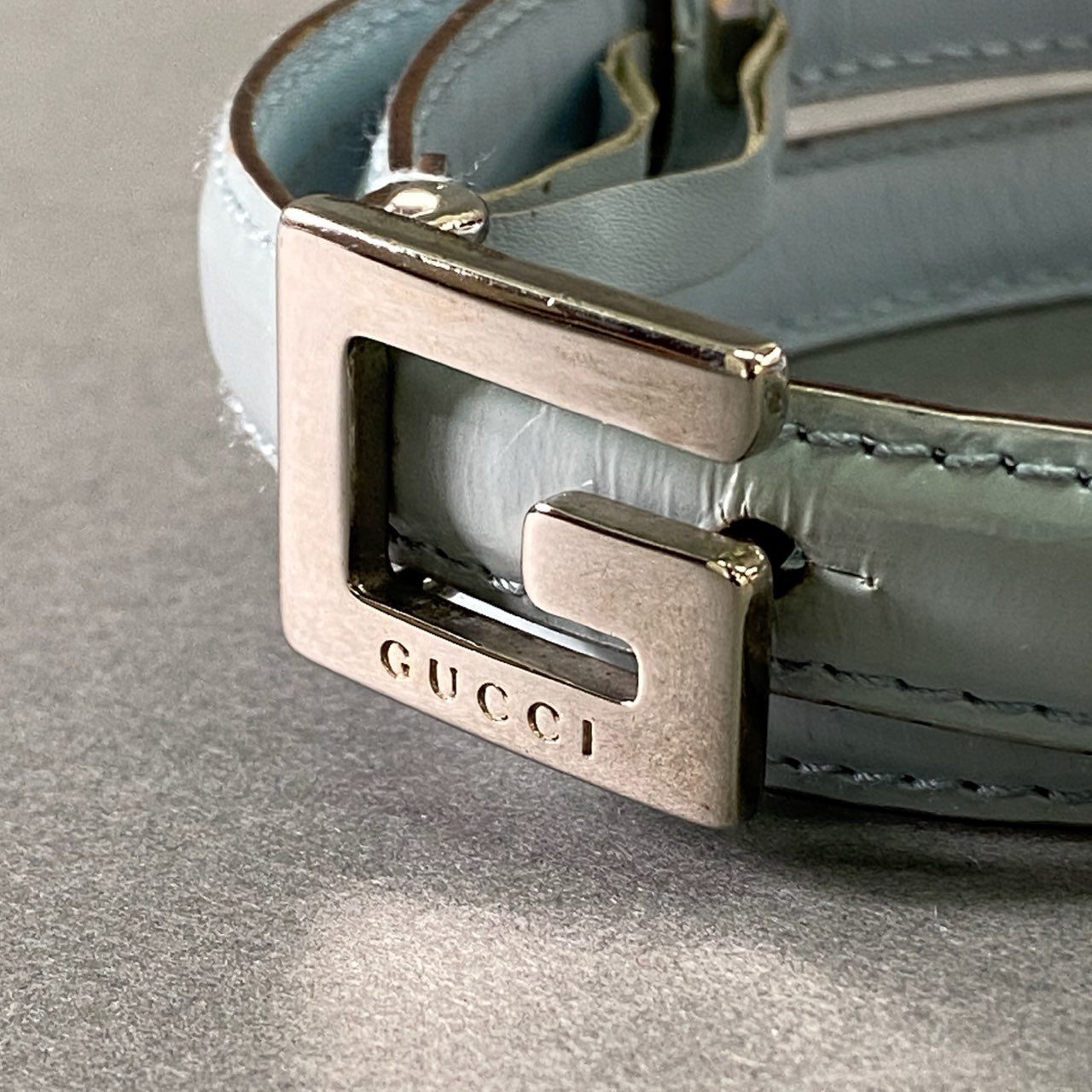 楽天市場】a17 GUCCI グッチ Gバックル レザーベルト 細ベルト 75 30