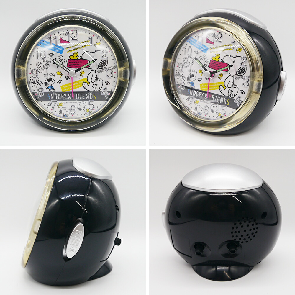 楽天市場】LED ライト付き メロディクロック スヌーピー | 目覚まし
