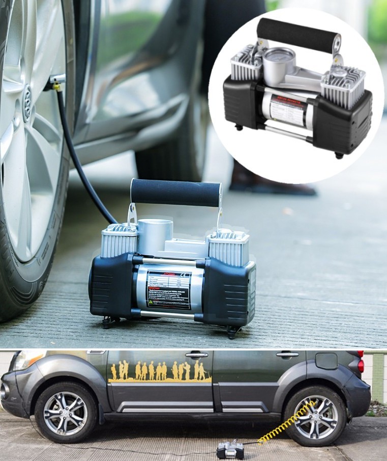 楽天市場】コンパクト エアコンプレッサー シガーソケット シングル