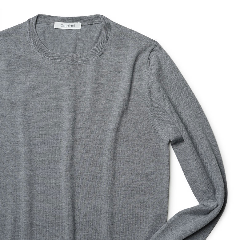 楽天市場】クルチアーニ ニット クルーネック ハイゲージ 14ゲージ