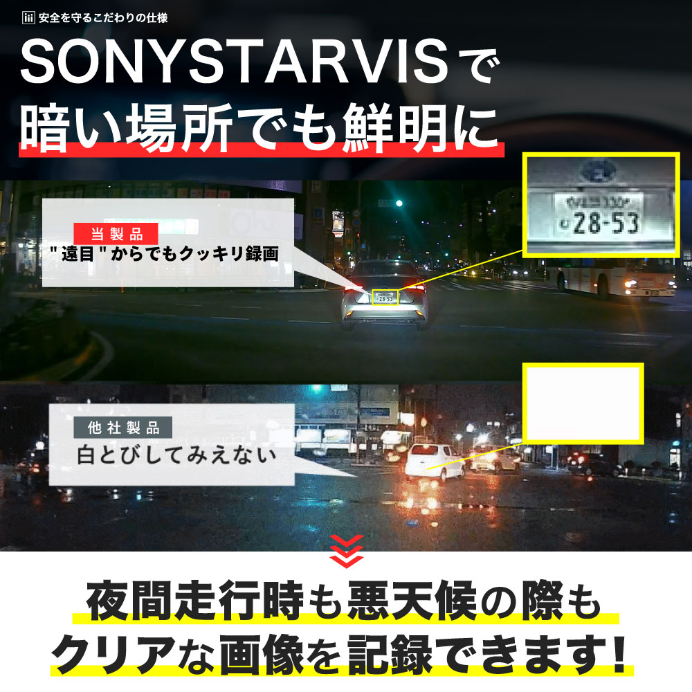 楽天市場】ドライブレコーダー 前後カメラ ソニーセンサー 200万画素