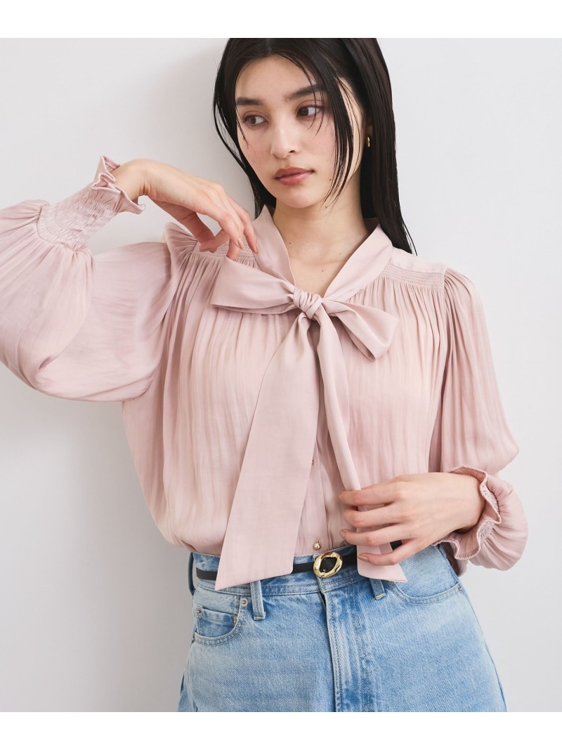 楽天市場】【SALE／60%OFF】【前後2WAY】割繊ボウタイブラウス【洗える