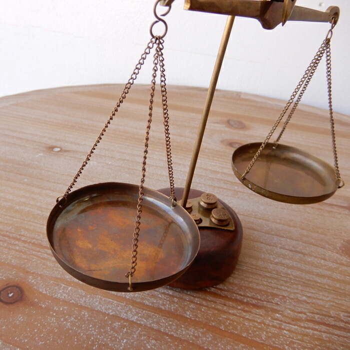 楽天市場】スケール 天秤 秤 ブラウン 真鍮 ブラス アンティーク