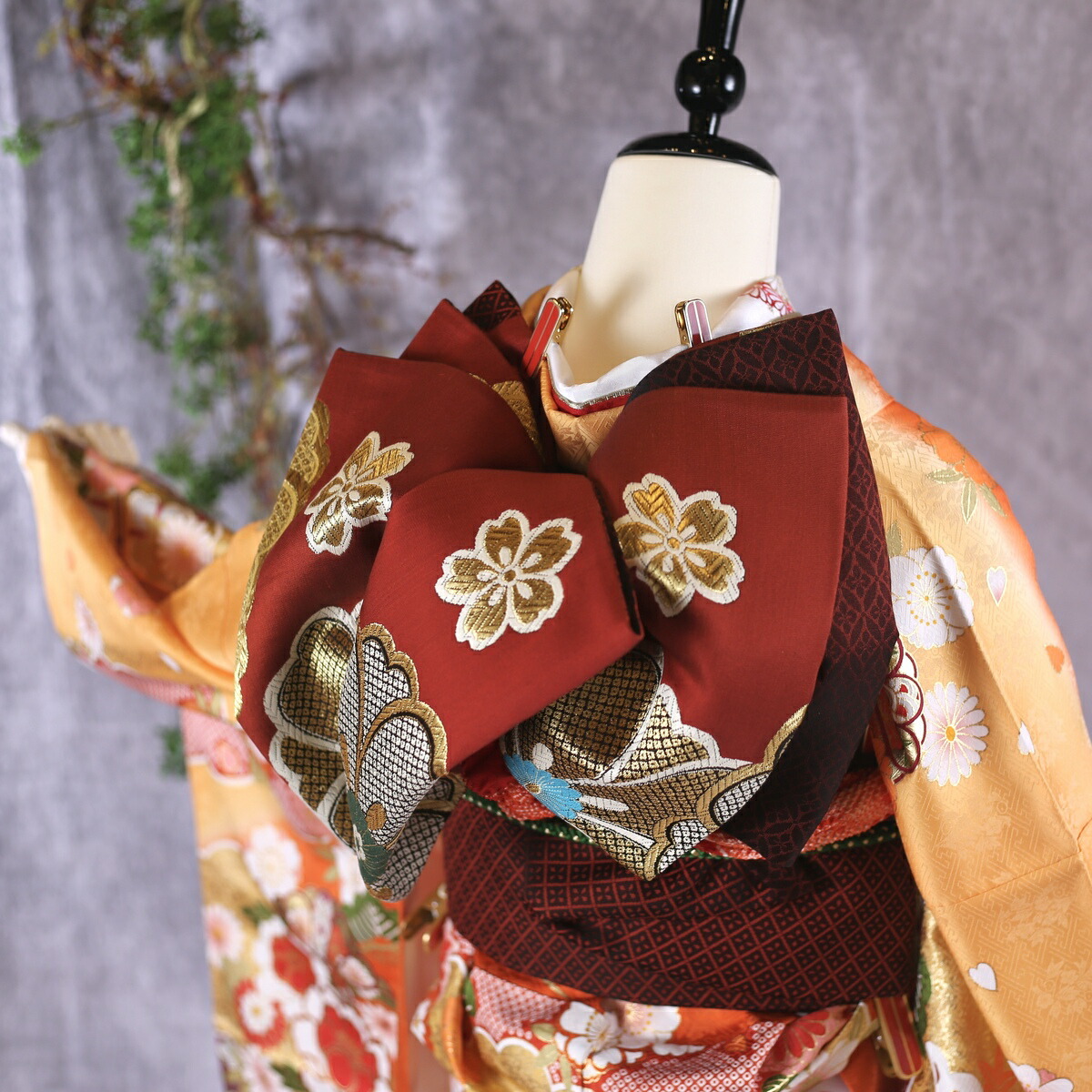 楽天市場】【中古】振袖 7点フルセット Lサイズ 振袖セット 振袖フル
