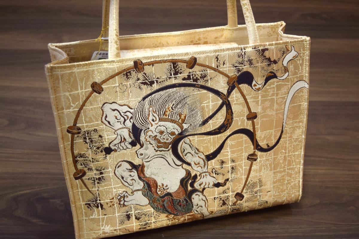 楽天市場】【日本製】和柄・金襴和装バッグ・トートバッグ「風神雷神