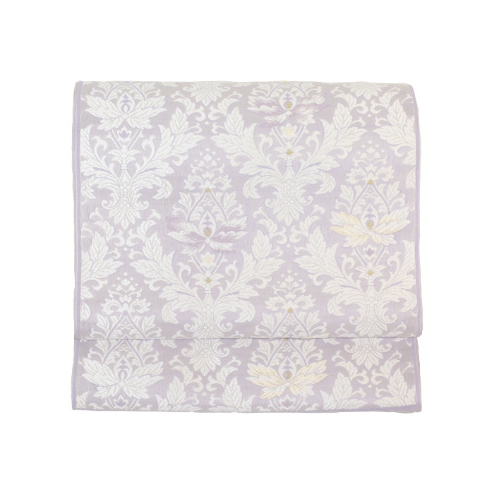 楽天市場】名古屋帯 白系 九寸帯 10 ＜お仕立て込み＞ 薄藤色 入学式