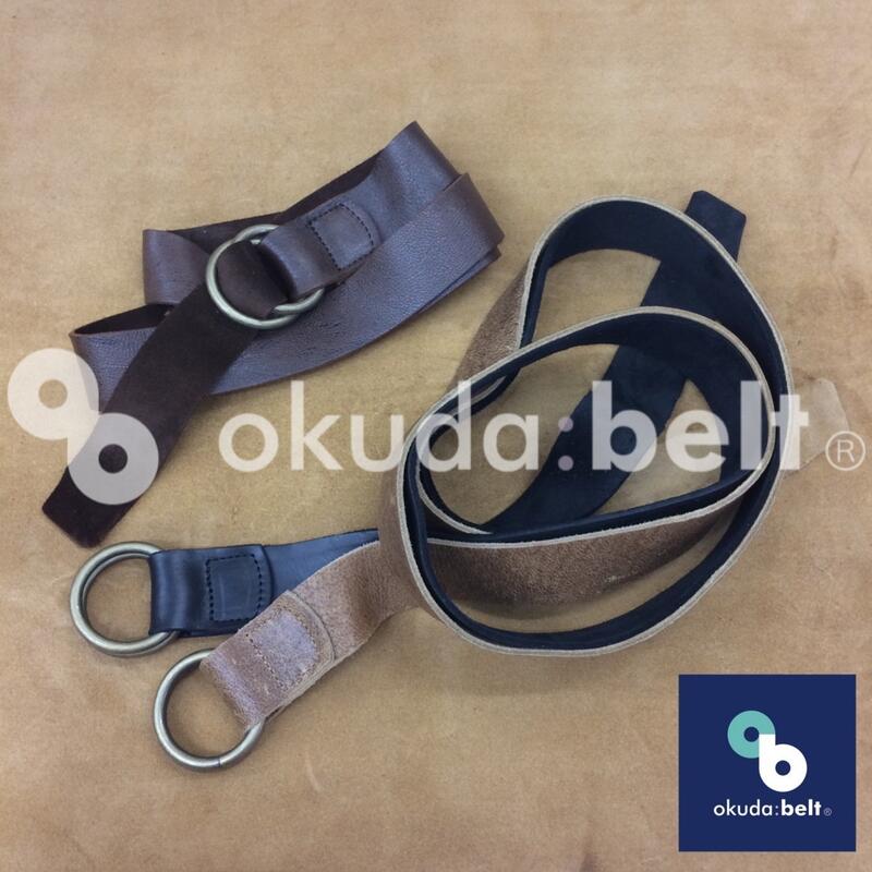 楽天市場】【England製レザー 】 kudu ダブルリングベルト 32ミリ幅 本