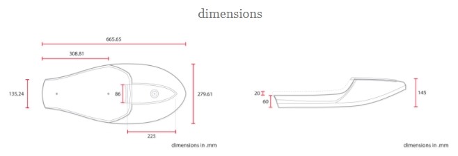 楽天市場】C-RACER シーレーサー 汎用カフェレーサーシート シート