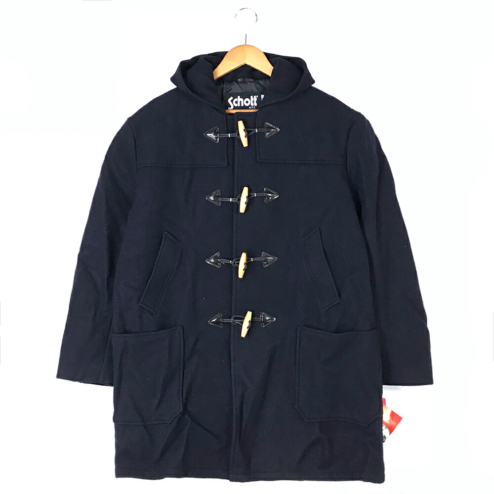 楽天市場】ショット ダッフルコート サイズ表記 42 ネイビー schott