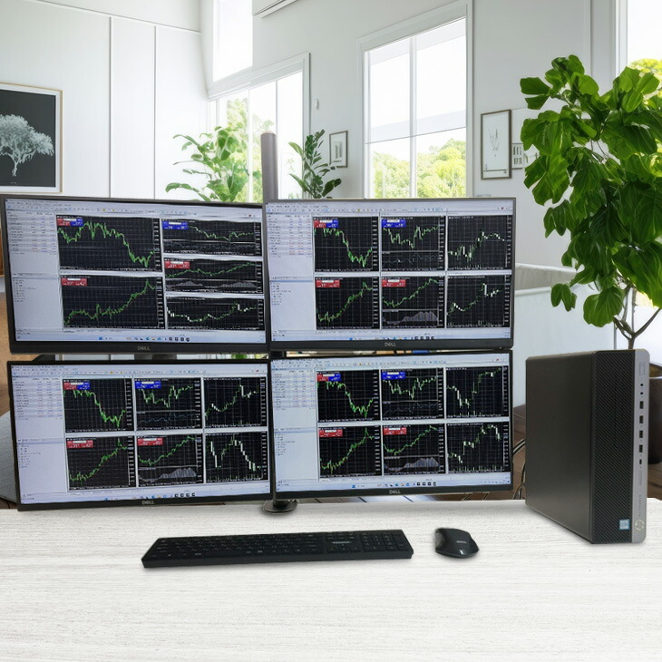 楽天市場】【トレーディングパソコン22インチ×4画面 】【中古