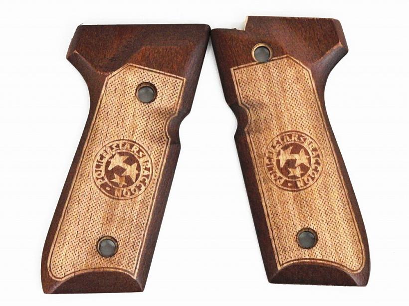 レア物 新品ベレッタ m9用サムライエッジ風 木、特殊樹脂製グリップ