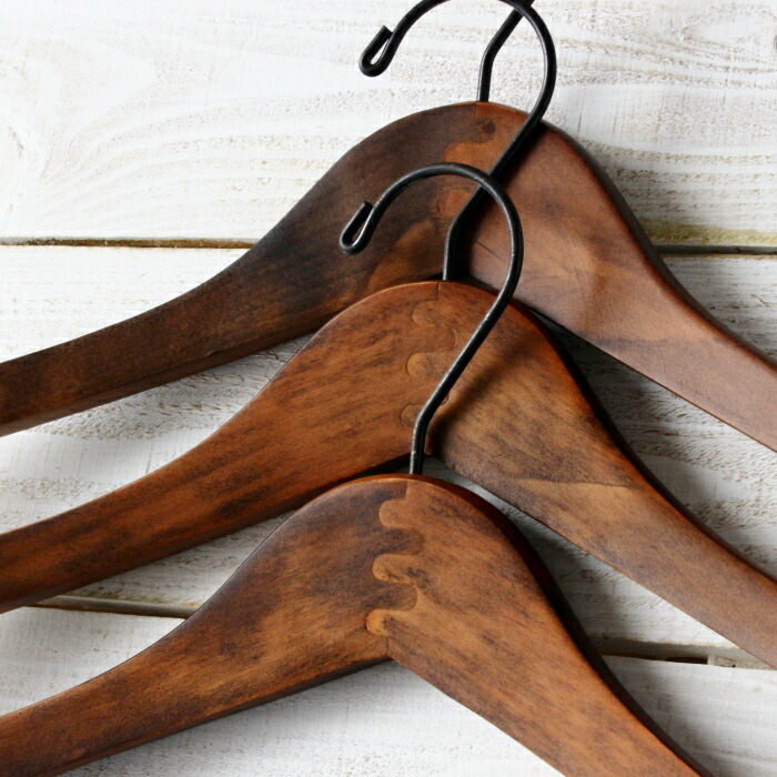 楽天市場】ハンガー 木製 おしゃれ かわいい アンティーク 木製