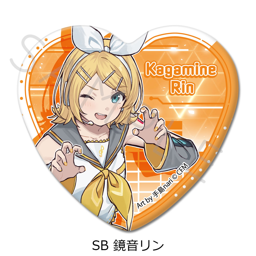 楽天市場】『初音ミク＆ピアプロキャラクターズ』 ハート型缶バッジ