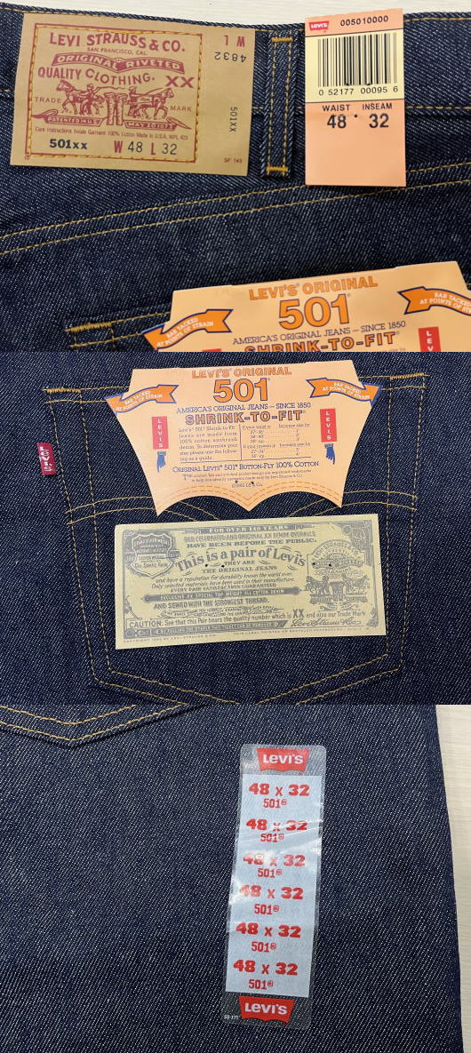Levi's501 BIGE USA製 デッドストック インテリア タペストリー