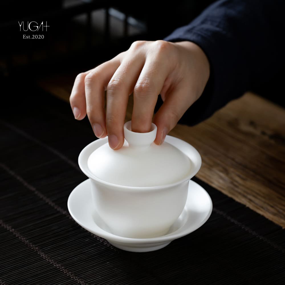 楽天市場】｛YUGA +｝徳化窯白磁【 蓋碗】 中国三大古磁都 高級茶器