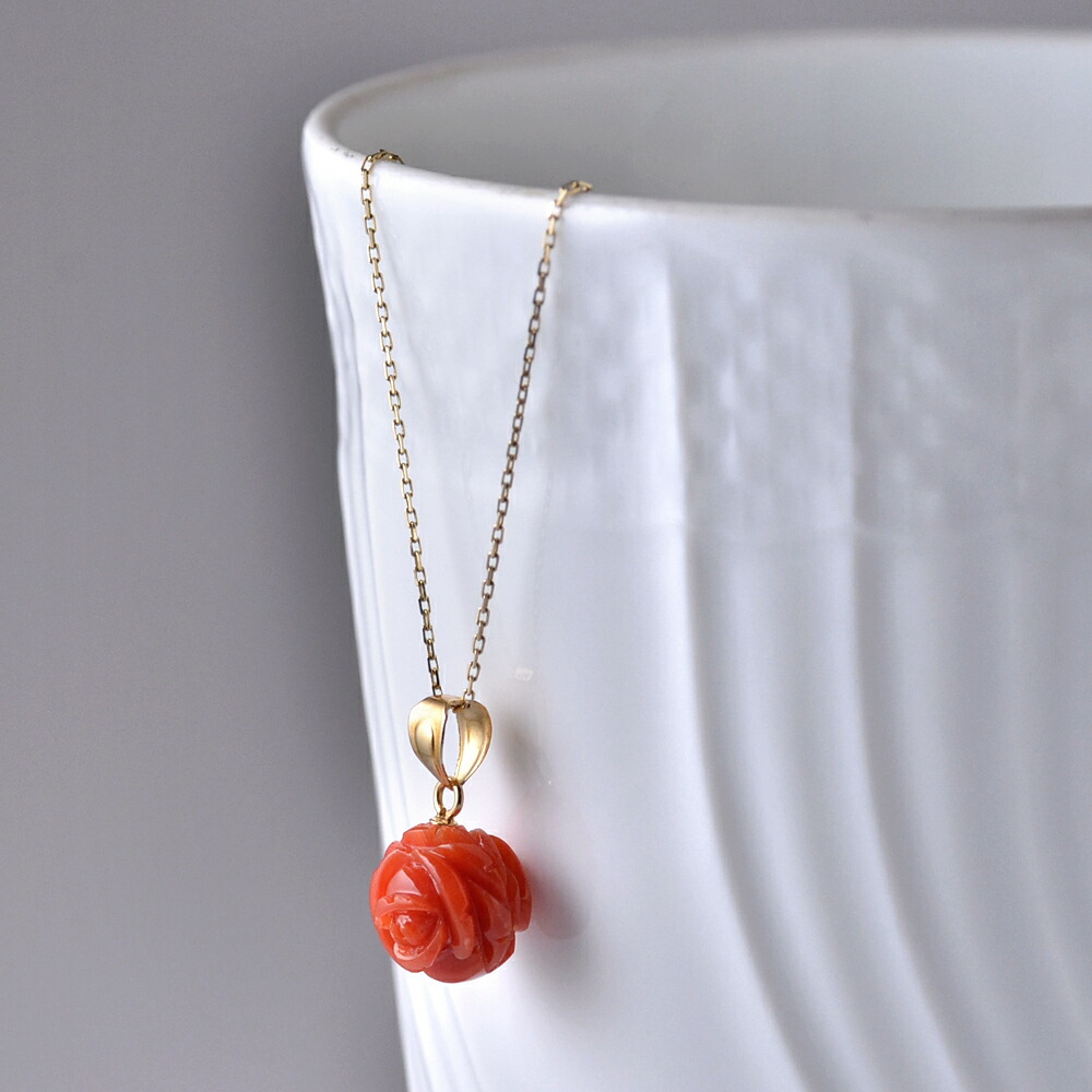 楽天市場】血赤珊瑚 ペンダント トップ ヘッド サンゴ さんご 18金 K18