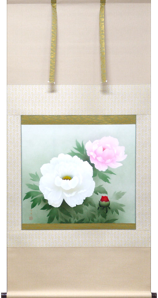 掛軸 鈴木大麻作 【牡丹】 掛軸 鈴木大麻作 【牡丹】 掛軸 鈴木大麻作