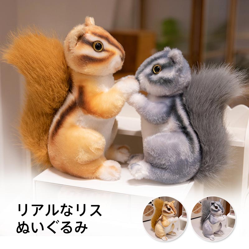 楽天市場】ぬいぐるみ リス リアル りす 栗鼠 かわいい 動物おもちゃ