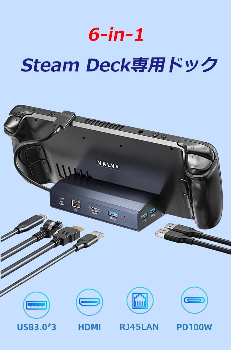 楽天市場】【6-in-1】 Steam Deck ドック HDMI出力 Steam Deck ハブ