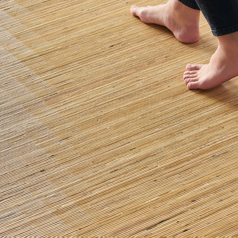 楽天市場】籐むしろ ラタンカーペット ラグサイズ 約140×200cm ラタン