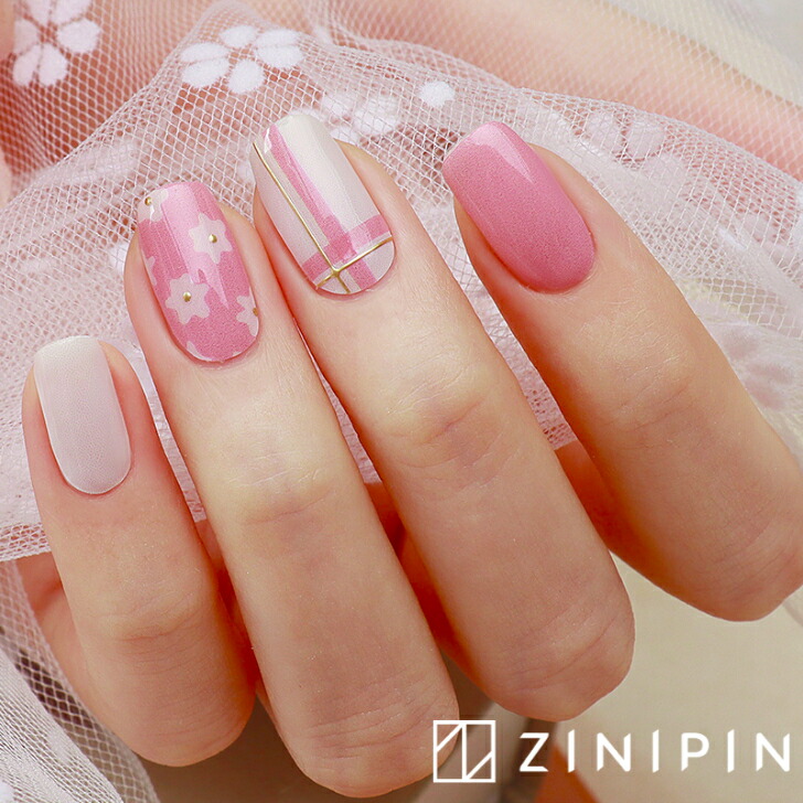 楽天市場】貼るだけ 簡単 ネイルシール 春 花 [マイハートフォーユー