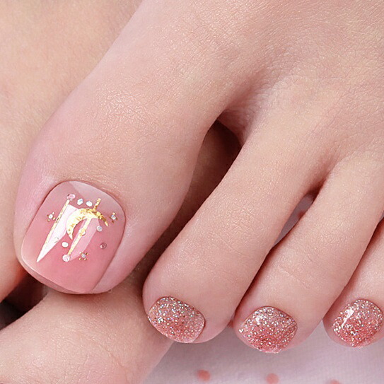 楽天市場】フットネイルシール ネイルシール 硬化不要 貼るだけ フット