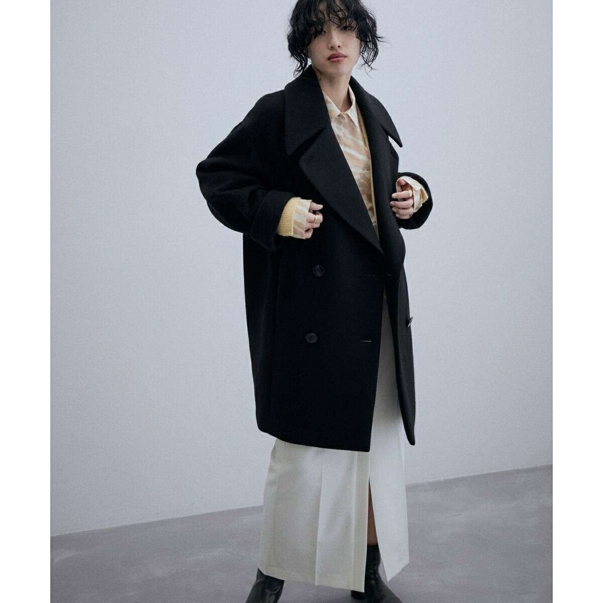 楽天市場】【サステナブル】ビッグラペルコート／アダムエロペ（ADAM