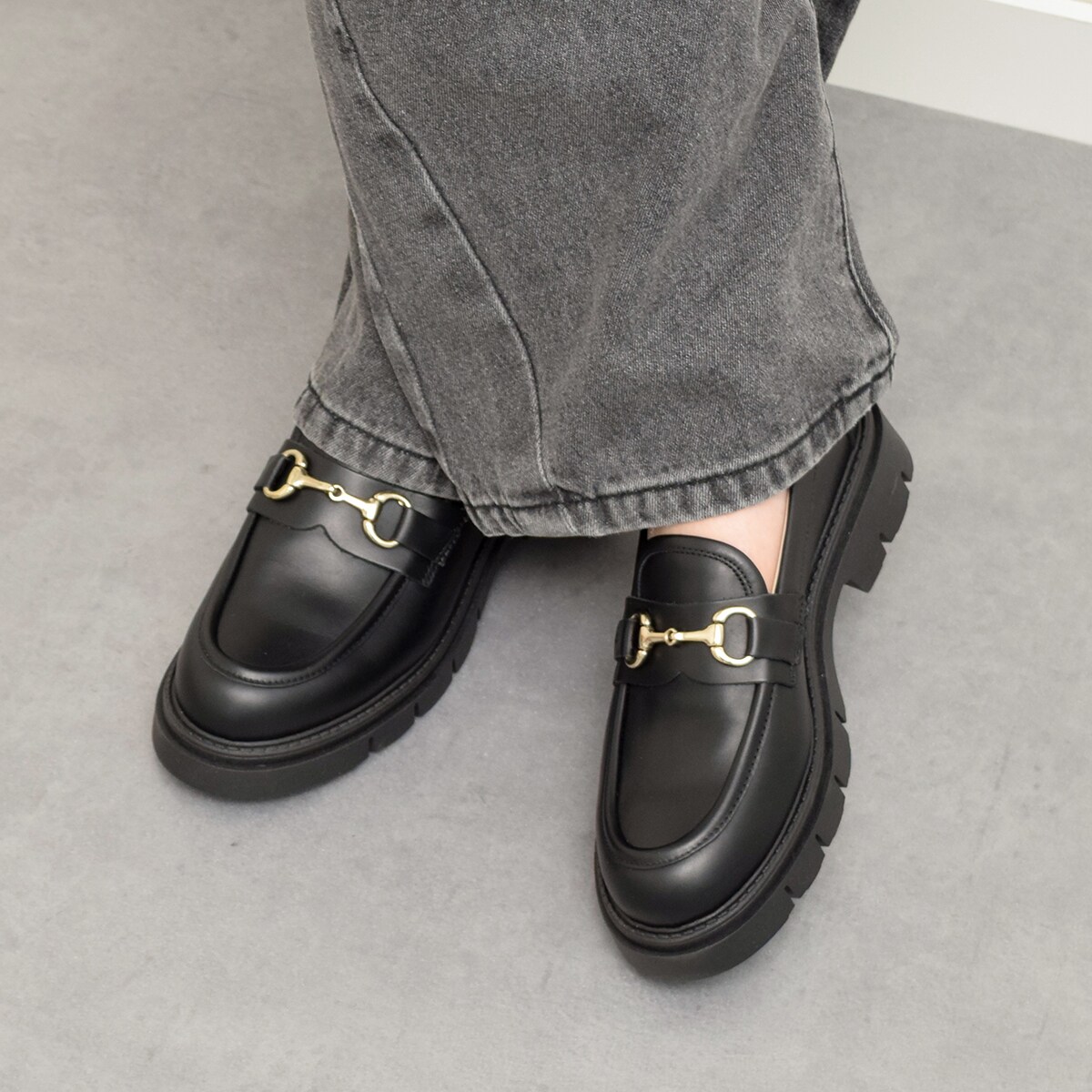 楽天市場】CORSO ROMA 9◇4cmヒール◇トラックソールビットローファー