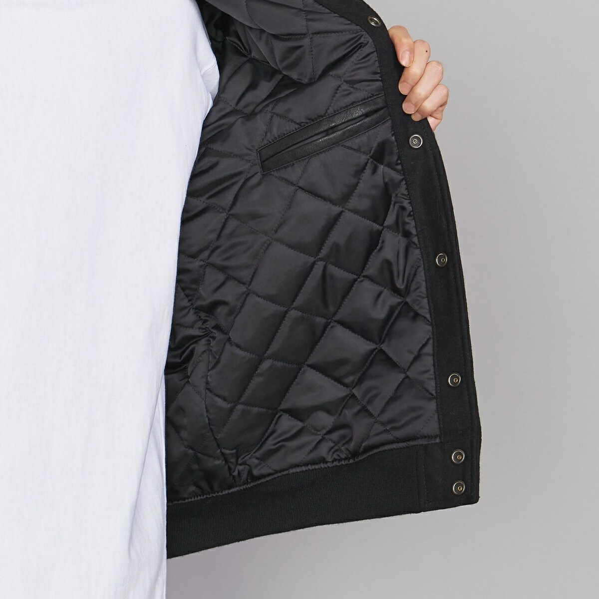 楽天市場】【WEB限定】ブラックメルトン フェイクレザー スタジャン