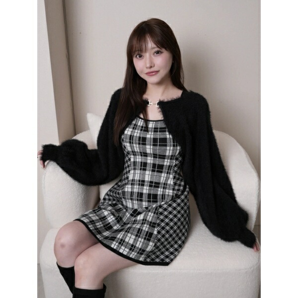 楽天市場】【形が選べる】フェザーチェックアンサンブルワンピース