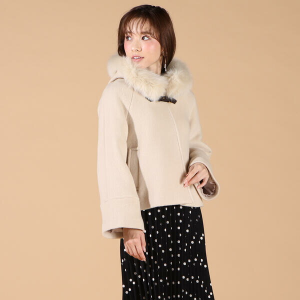 楽天市場】FOXファー付ショートコート／クイーンズコート（QUEENS